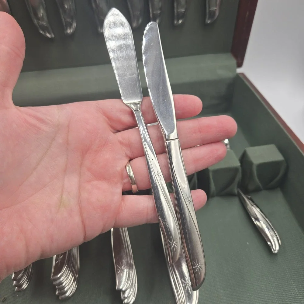 Vtg Oneida Flatware Set Community Twin Star MCM 12 Settings + Rare Serving 88pc!